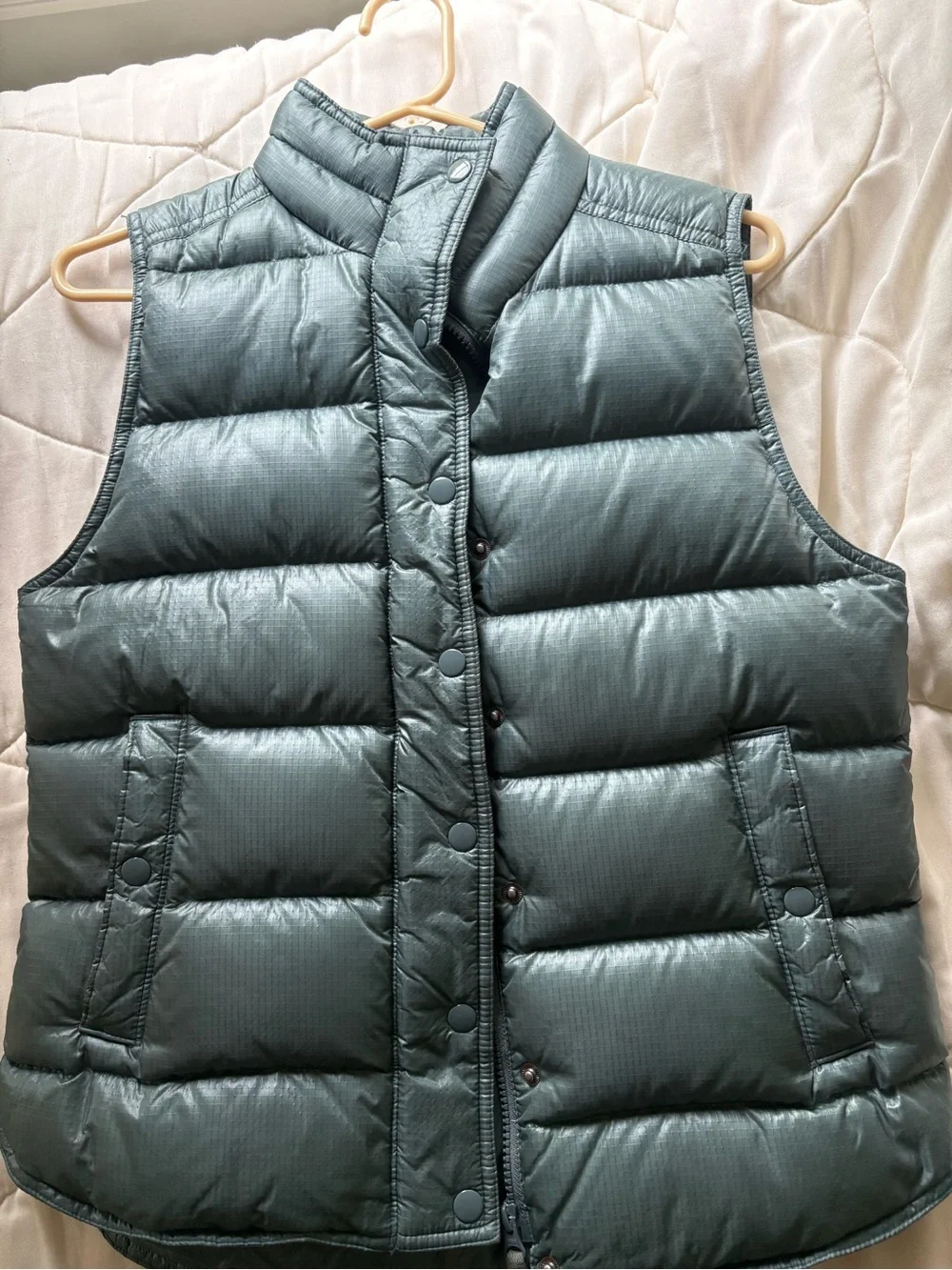 J. Crew Quilted Puffer Vest in Teal